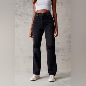 PacSun Eco Black Distressed Dad Jeans -size 24